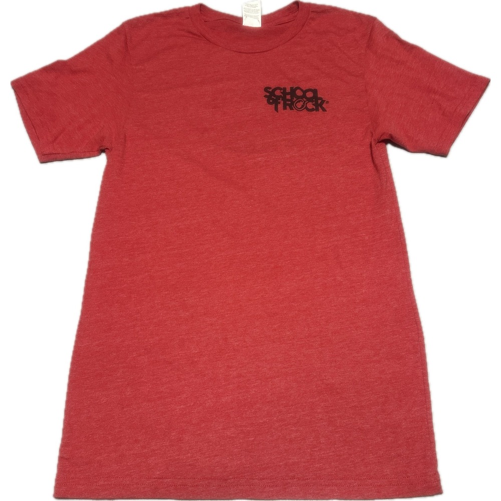 Augusta Sportswear Mens Small S School of Rock Graphic T Shirt Red Music Guitar